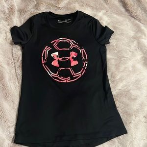 Girls youth under armor heat gear s/s t shirt